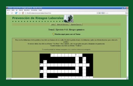 Ejercicio de crucigrama.