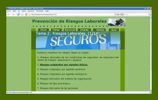 Imagen de una pantalla de �ndice de un tema.