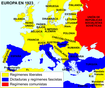 Regímenes políticos en la Europa de 1923