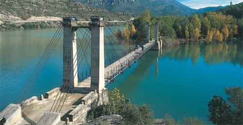 Tirantes de un puente colgante sometidos a tracción